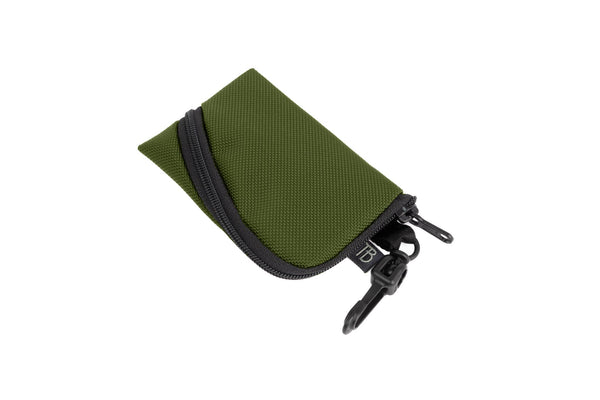 A Super Mini Ghost Whale Pouch in Saguaro (olive green).